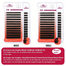 Fadvan luz 5d w em forma de 0.07mm d extensões de cílios curvados gradiente falso vison cílios pré-fabricados volume fãs cílios