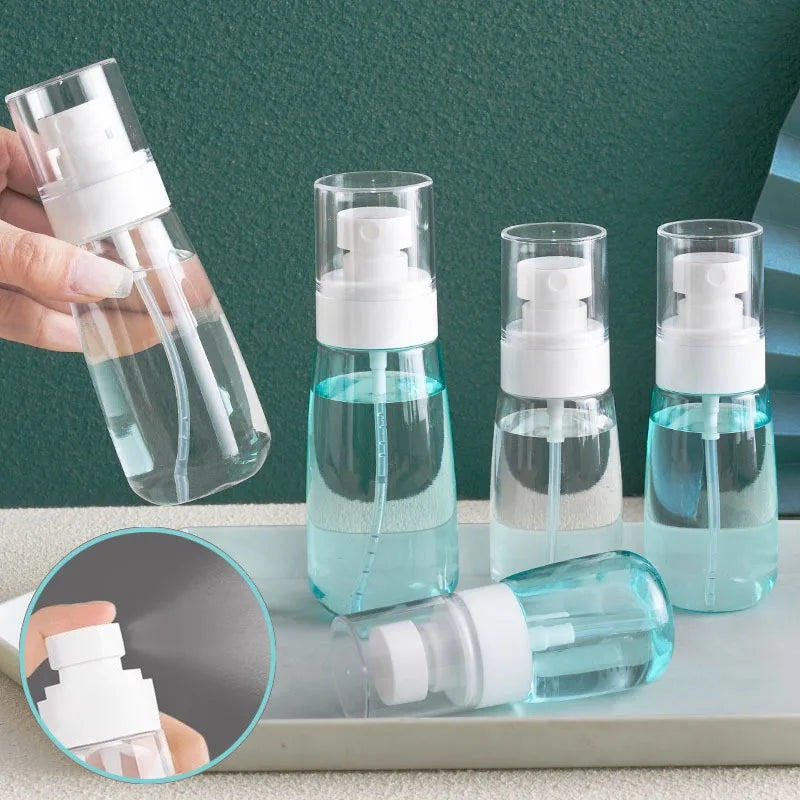 30ml 60ml Travel Spray Bottle Transparent Plastic Bottle Lotion Pump Travel Perfume Fine Mist Toner Bottles Refill Lotion Bottle