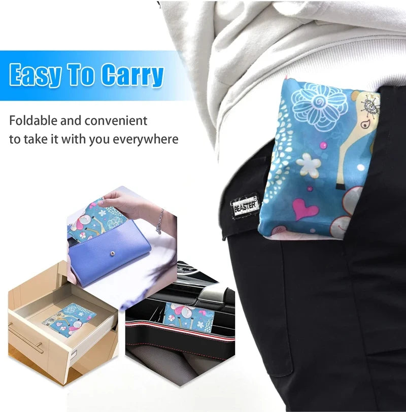 Folding Shopping Bag Large Capacity Environmental Protection Portable Handbag Supermarket Toy Storage Bags Travel Grocery Bag