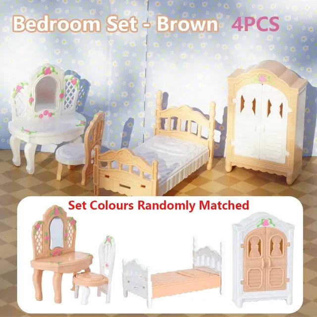 Casa de muñecas en miniatura rosa kawaii para niños, muebles, accesorios, juguetes, utensilios de cocina para niñas, regalos, 10 artículos por lote, linda oferta. 
