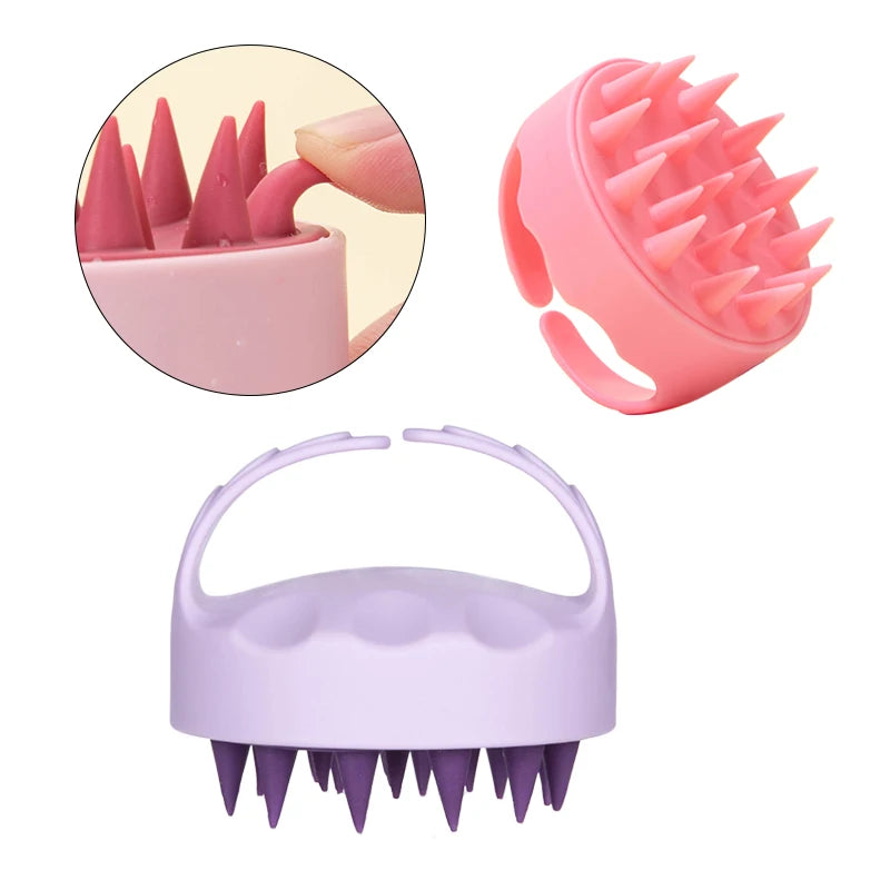 Shampoo Head Scalp Massage Brush, Soft Silicone, Skin Friendly, Hair Washing, Massager Comb, SPA, Beauty Tool, Salon