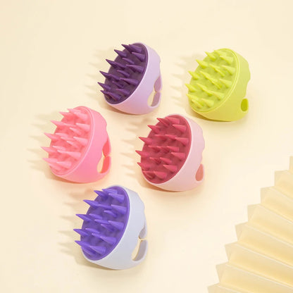 Shampoo Head Scalp Massage Brush, Soft Silicone, Skin Friendly, Hair Washing, Massager Comb, SPA, Beauty Tool, Salon 