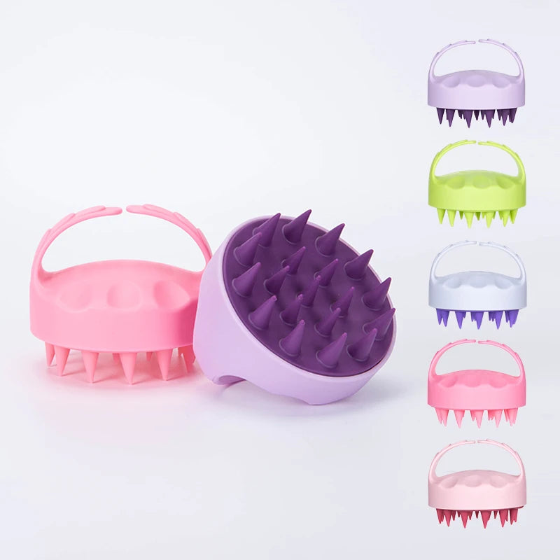 Shampoo Head Scalp Massage Brush, Soft Silicone, Skin Friendly, Hair Washing, Massager Comb, SPA, Beauty Tool, Salon