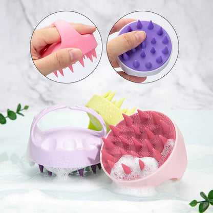 Shampoo Head Scalp Massage Brush, Soft Silicone, Skin Friendly, Hair Washing, Massager Comb, SPA, Beauty Tool, Salon 