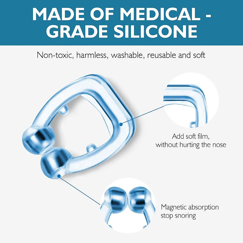 Silicone Anti Snoring Nose Clip, Anti Snoring Devices, Easy Breathing, Improve Sleep Aid, Night Apnea Device, 1-8pcs 
