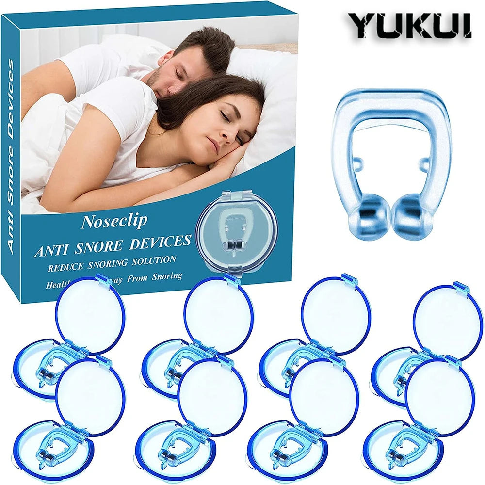 Silicone Anti Snoring Nose Clip, Anti Snoring Devices, Easy Breathing, Improve Sleep Aid, Night Apnea Device, 1-8pcs 