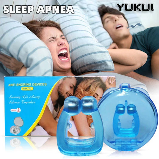 Pinza nasal magnética de silicona con estuche, dispositivo antirronquidos, ayuda a dejar de roncar y mejora el sueño, dilatador nasal y protector nocturno para la apnea. 