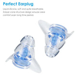 Silicone Ruído Cancelando Tampões, Tampões para Dormir, Estudo, Concerto, Seguro, Redução de Ruído, Proteção Orelha, 1 Par