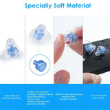 Silicone Ruído Cancelando Tampões, Tampões para Dormir, Estudo, Concerto, Seguro, Redução de Ruído, Proteção Orelha, 1 Par