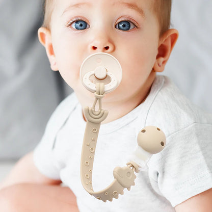 Silicone Pacifier Clip Without One Piece, Anti-rust Design, Soft, Flexible, Unisex, Pacifier 