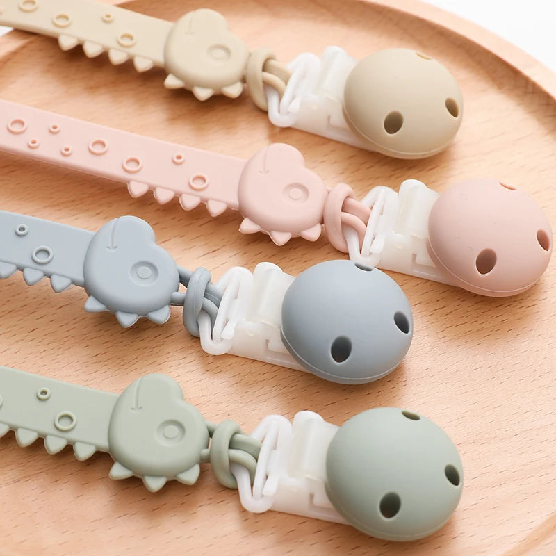 Silicone Pacifier Clip Without One Piece, Anti-rust Design, Soft, Flexible, Unisex, Pacifier 