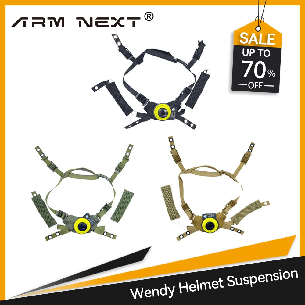 Sistema de suspensión para casco táctico, correa de suspensión Wendy Team, Quick MICH 