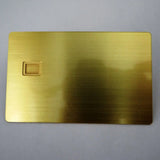 Small Chip Slot Metal Business Card, cartão de crédito com tira e assinatura, frete grátis, em branco 4442, 1Pc