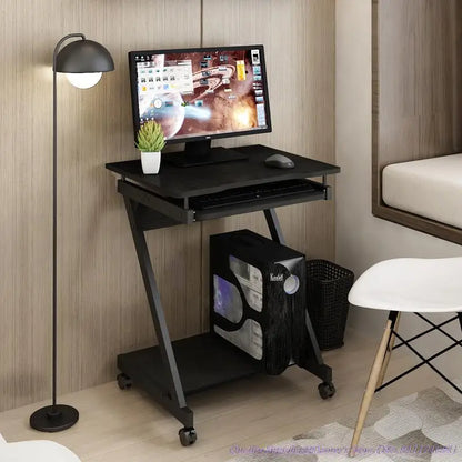 Small Metal Z BlackDesk, Work and Study Table, Writing Desk, Mini Computer Desk, Home and Office Furniture, Keyboard Stand, 60x48x72cm, 60x45x75cm 