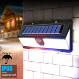 Solar LED Outdoor Light with 4 Working Mode, Garden Decoration, Motion Sensor, Wall Lamps, IP65 Waterproof, 190LED 