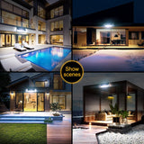 Solar LED Outdoor Light with 4 Working Mode, Garden Decoration, Motion Sensor, Wall Lamps, IP65 Waterproof, 190LED 