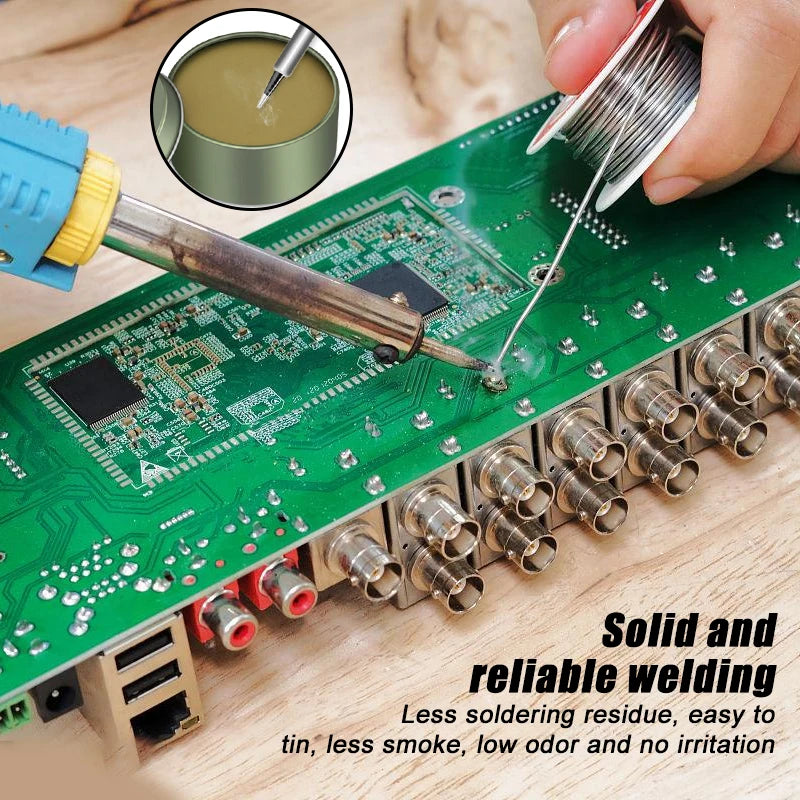 Solda Colar Rosin Flux, sem chumbo, reparo de ferro, SMD, PCB, solda LED, eletrônicos, 15-100g