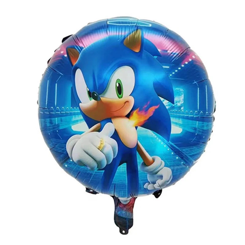 Sonic the Hedgehog Fontes do partido, Foil Balões, Látex Balões Kit, Decorações de aniversário, Balões Número, Decoração Presentes, 32"