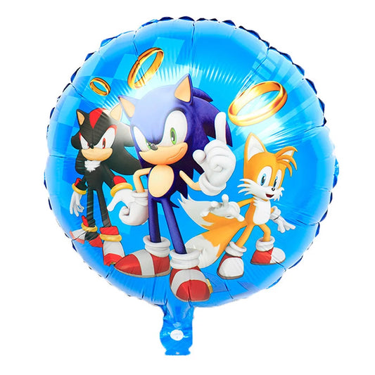 Artículos para fiestas de Sonic the Hedgehog, globos de aluminio, kit de globos de látex, decoraciones de cumpleaños, globos con números, regalos decorativos, 81 cm 