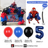 Spiderman Latex Balloons Garland Arch Kit para crianças, vermelho e azul, Birthday Party Decors, tema de super-herói, 1 conjunto, 1 conjunto, 1 conjunto