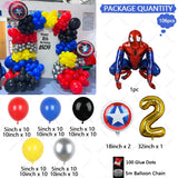 Spiderman Latex Balloons Garland Arch Kit para crianças, vermelho e azul, Birthday Party Decors, tema de super-herói, 1 conjunto, 1 conjunto, 1 conjunto