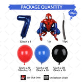 Spiderman Latex Balloons Garland Arch Kit para crianças, vermelho e azul, Birthday Party Decors, tema de super-herói, 1 conjunto, 1 conjunto, 1 conjunto