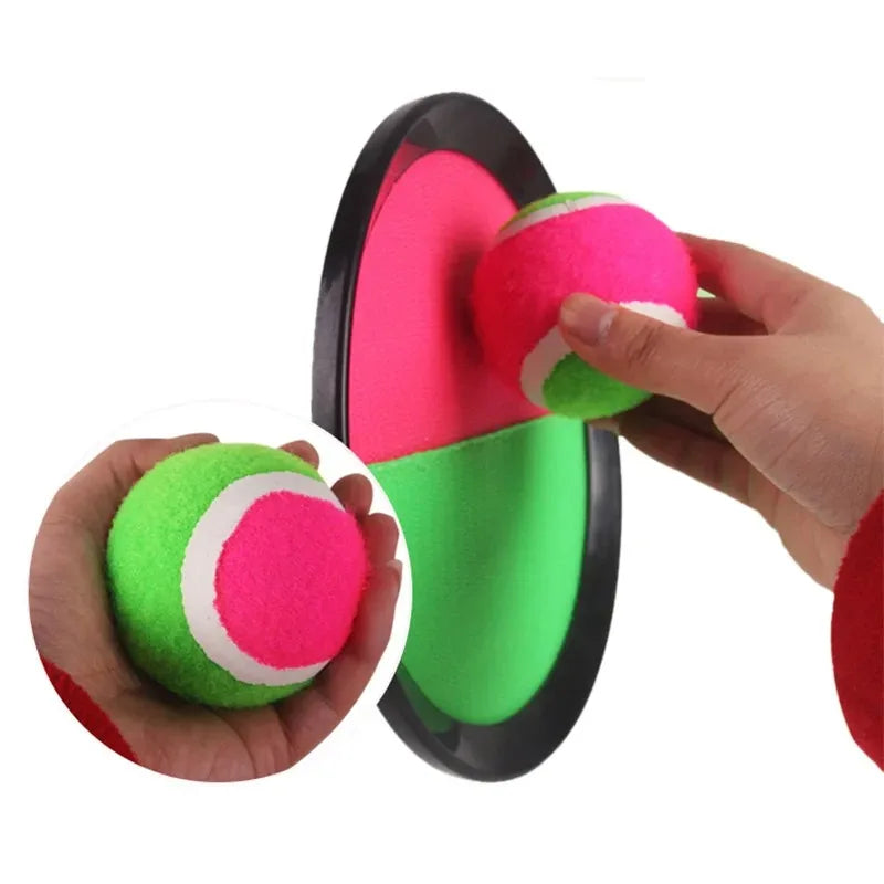 Juego de pelotas adhesivas con ventosa para niños, deportes al aire libre, para lanzar y atrapar, interactivo entre padres e hijos, 1 juego 