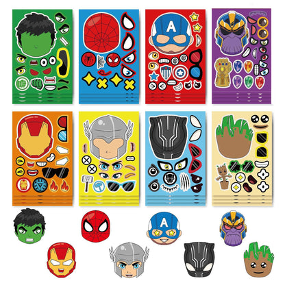 Artículos para fiesta de cumpleaños de superhéroes de los Vengadores: pulseras, pegatinas, mascarilla infantil, piñata para niño, rellenos para bolsas de regalo y recuerdos de fiesta de superhéroes. 