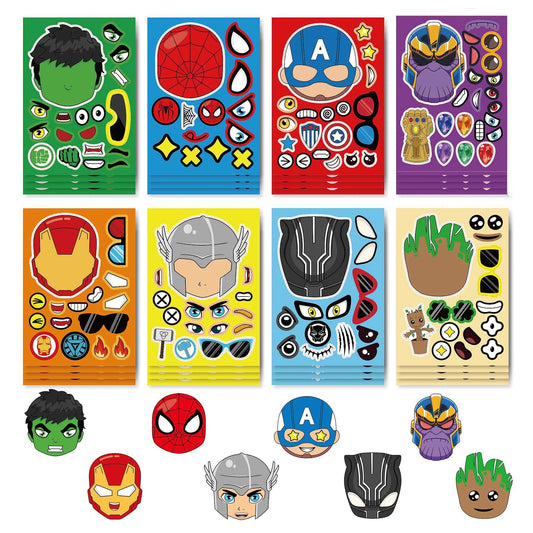 Artículos para fiesta de cumpleaños de superhéroes de los Vengadores: pulseras, pegatinas, mascarilla infantil, piñata para niño, rellenos para bolsas de regalo y recuerdos de fiesta de superhéroes. 