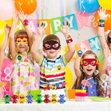 Artículos para fiesta de cumpleaños de superhéroes de los Vengadores: pulseras, pegatinas, mascarilla infantil, piñata para niño, rellenos para bolsas de regalo y recuerdos de fiesta de superhéroes. 
