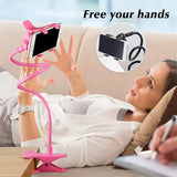 Suporte de telefone móvel flexível portátil, 360 Clip, Lazy Bed, Desktop Bracket, Smartphones Desk, Bed Mount, Stand Base de Apoio, 70cm