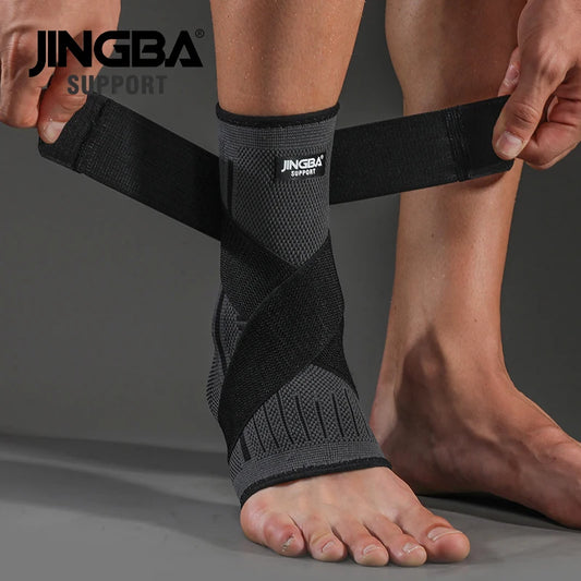 Suporte de tornozelo de compressão ajustável para homens e mulheres, cinta de tornozelo forte, proteção esportiva, 1 pc