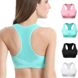 Sujetador deportivo transpirable para mujer, absorbe el sudor, resistente a los golpes, acolchado, ideal para gimnasio, running, fitness, doble capa, sin costuras, yoga y ropa interior. 