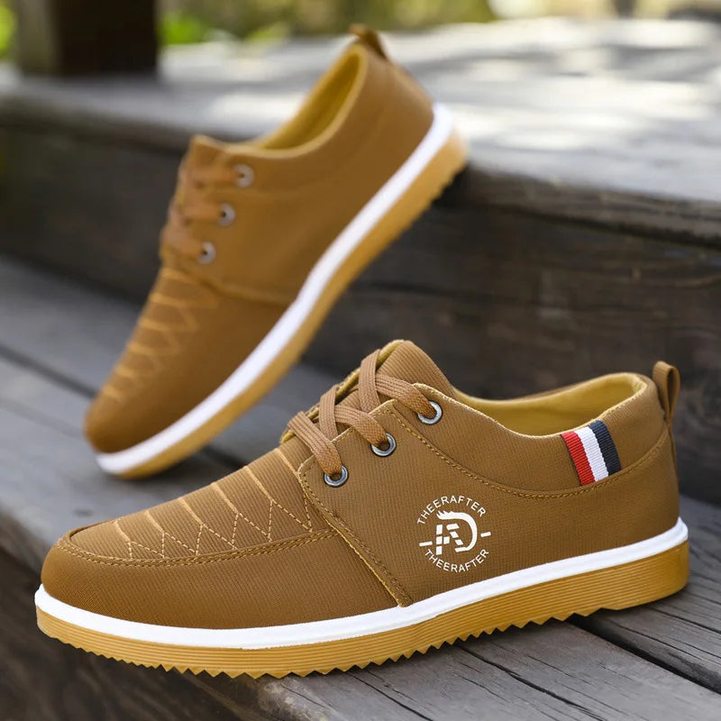 Tênis com cordões vulcanizado masculino, tênis de lona, calçados esportivos leves, malha respirável, na moda, tamanho 39-47, novo, 2024