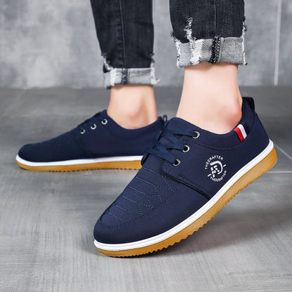 Tênis com cordões vulcanizado masculino, tênis de lona, calçados esportivos leves, malha respirável, na moda, tamanho 39-47, novo, 2024