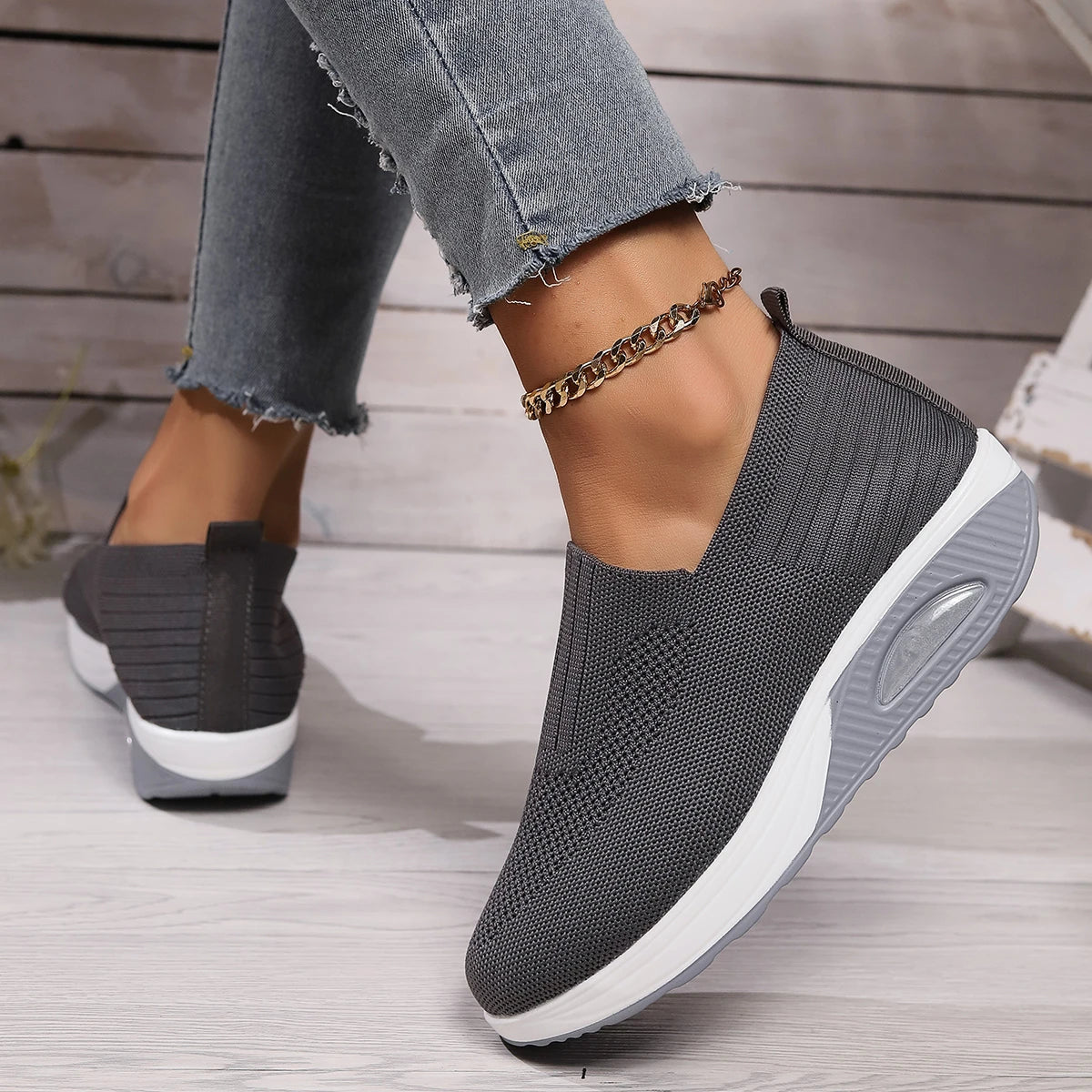 Zapatillas de deporte de malla transpirable para mujer, zapatos con cordones, suela suave, antideslizantes, informales, de moda de verano 