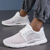 Breathable Mesh Men's Shoes Lightweight Comfortable Casual Black Slip-on Driving Loafers Men's Walking Shoes Summer New White 