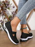 Women's Solid Color Breathable Sneakers, Soft Sole Shoes, Lightweight Shoes, Mesh Casual Shoes 