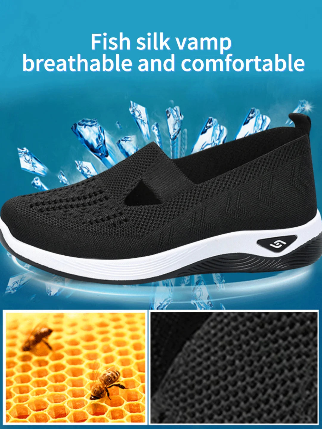 Women's Solid Color Breathable Sneakers, Soft Sole Shoes, Lightweight Shoes, Mesh Casual Shoes 