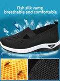 Women's Solid Color Breathable Sneakers, Soft Sole Shoes, Lightweight Shoes, Mesh Casual Shoes 