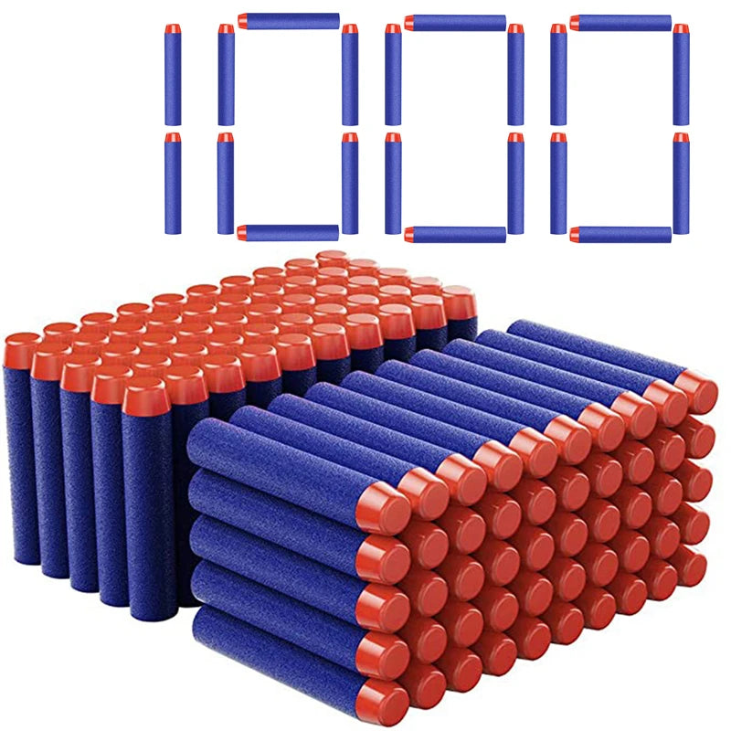 TISNERF 1000-50pcs Blue Solid Round Head Balls 7.2cm for Nerf Series Blasters Refill Darts Kids Toy Gun Accessories 