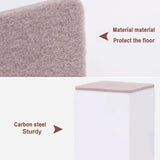 Table Leg Heightening Pad, preto, branco Shape, redondo, quadrado, silencioso, resistente ao desgaste, protege o chão, carbono, steelfelt, EVA, 4pcs