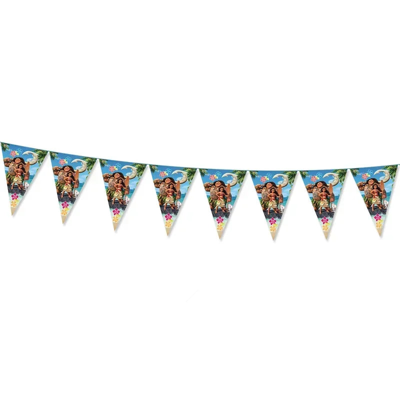 Talheres descartáveis de Tema Moana para Crianças, Copo e Prato, Suprimentos de Decoração para Meninas, Festa de Casamento, Aniversário, Novo