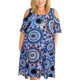 Large Size 9XL Dress For Mom 2022 Woman Summer Dress Loose Plus Size Dresses Off Shoulder Women Dresses Printed Dress 