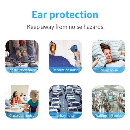 Earplugs, 30/20/30 Pairs Travel Ear Plugs Noise Reduction Rate 355dB Sound Insulation Ear Protection 