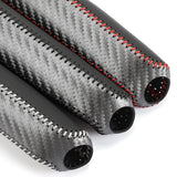 Funda de cuero de fibra de carbono para freno de mano de coche, funda protectora, protección para freno de mano, accesorios para el interior del coche 