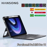 Tampa do teclado Bluetooth para Xiaomi Mi Pad 5, 6, 6 Pro, 6, 5, 6 Pro Case, Magic Keyboard, Blacklight, 11"