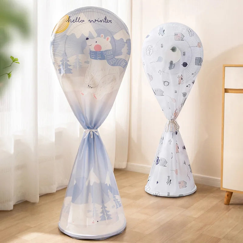 Washable Floor Fan Cover, Waterproof, Dustproof, Standing, Round, Electric, Protective, Household, Universal, Storage 