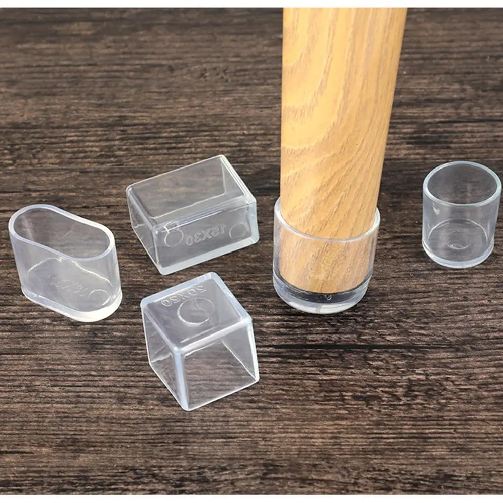 Tampas De Borracha Da Perna Da Cadeira, Almofadas Protetoras De Pés, Mesa De Móveis, Cobertura Contra Poeira, Nivelamento De Pés Protetores De Chão, 4Pcs por Conjunto
