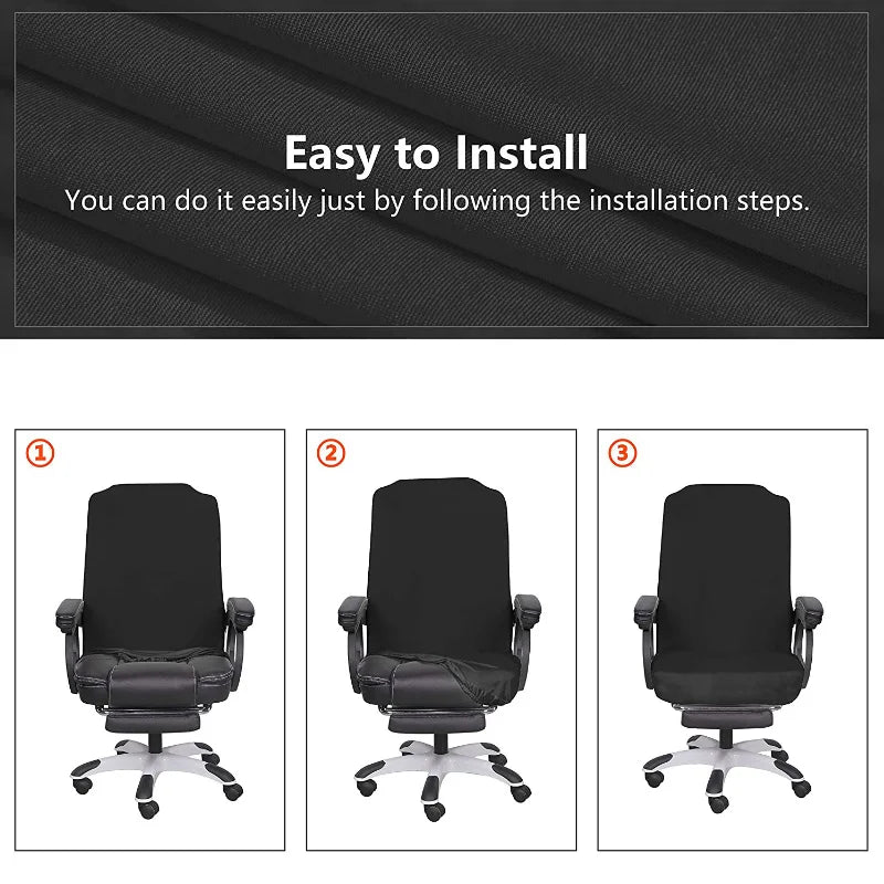 Tampas da cadeira do escritório do Spandex estiramento, Tampa anti-sujo do assento do computador, Slipcovers removíveis
